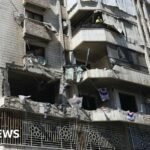 At the scene after Israel strikes central Beirut