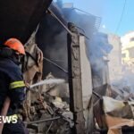 Aftermath of Israeli strikes on Beirut neighbourhoods