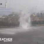 ‘Mini tornado’ spotted over Brisbane River in Queensland